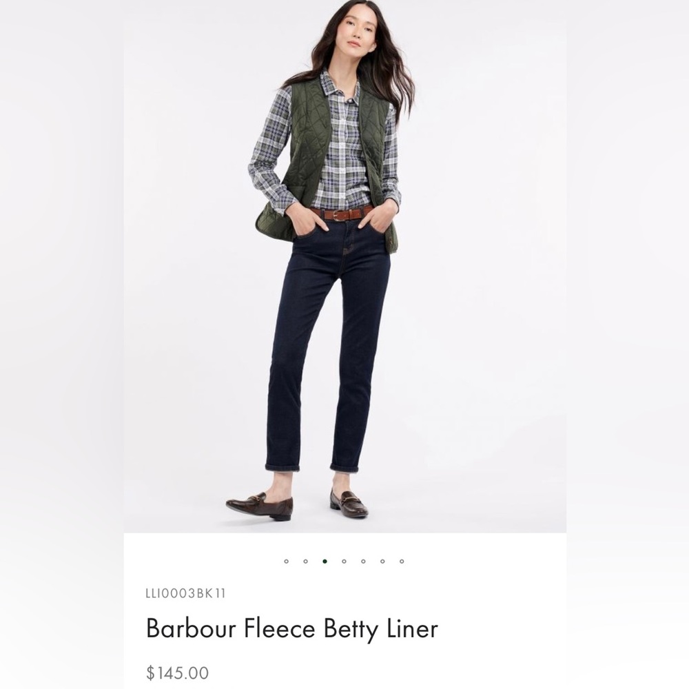 Barbour Fleece Betty Liner - Size 8 - Dark Olive